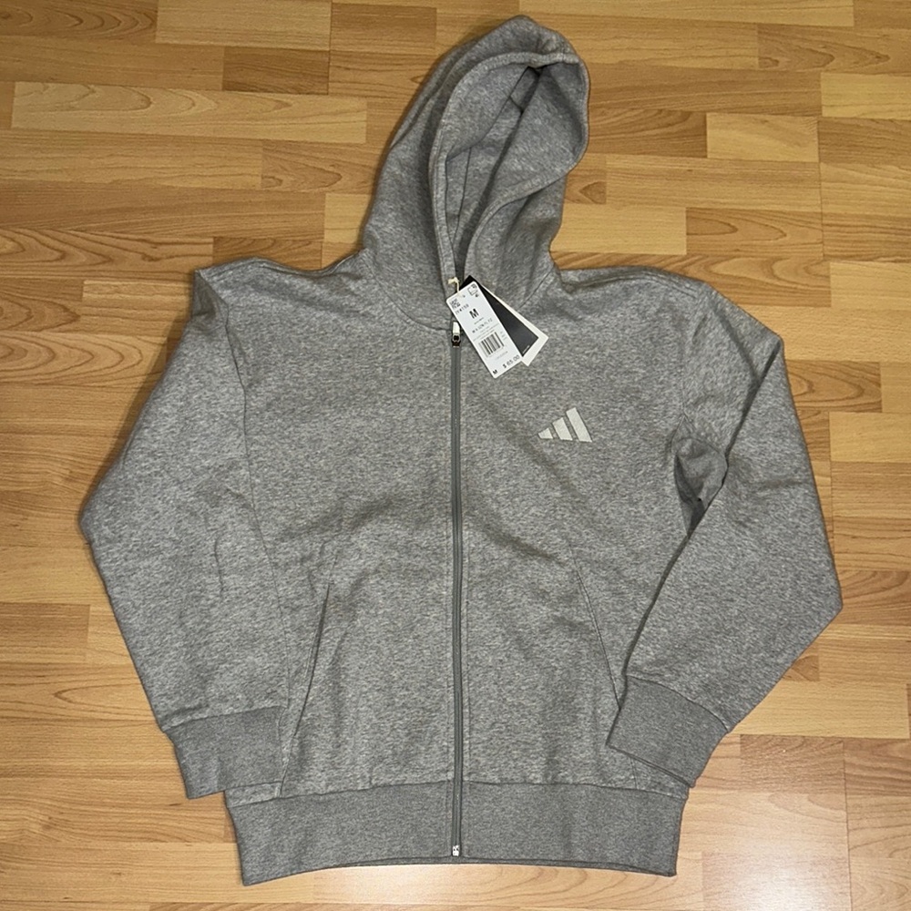 Adidas Gray Zip-Up Hoodie